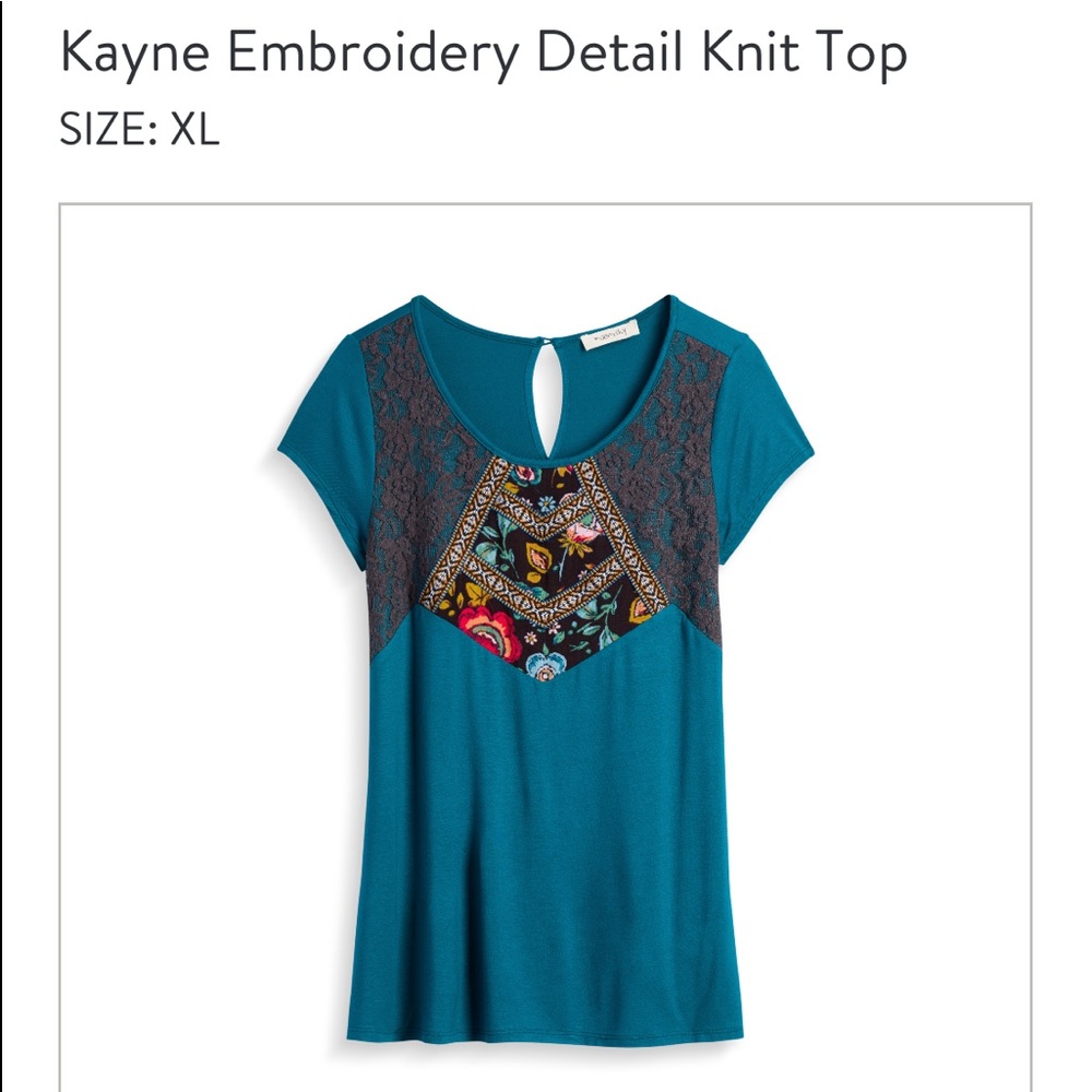 Kayne Embroidery Detailed Knit Top